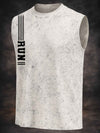 Acid washed Sleeveless printed tshirt