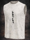 Acid washed Sleeveless printed tshirt
