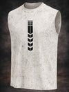 Acid washed Sleeveless printed tshirt