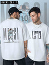 relaze mens Football Printed Oversize tshirt Messi