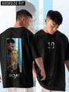 relaze mens Football Printed Oversize tshirt messi