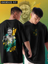 relaze mens Football Printed Oversize tshirt Neymar
