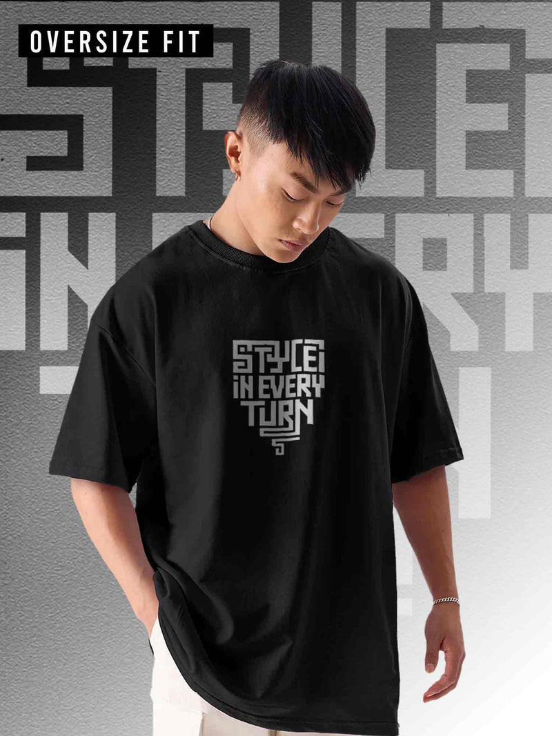 Relaze-Oversized Tshirt Maze Printing Design